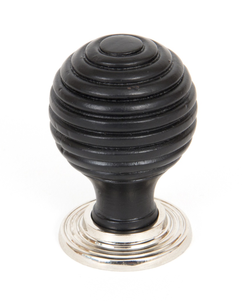 Ebony and PN Beehive Cabinet Knob 35mm - 83869
