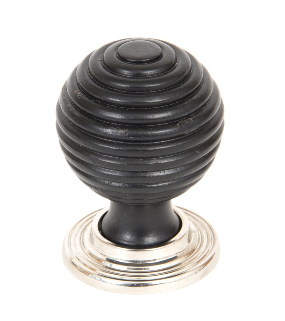 Ebony and PN Beehive Cabinet Knob 38mm - 83870