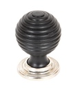 Ebony and PN Beehive Cabinet Knob 38mm - 83870