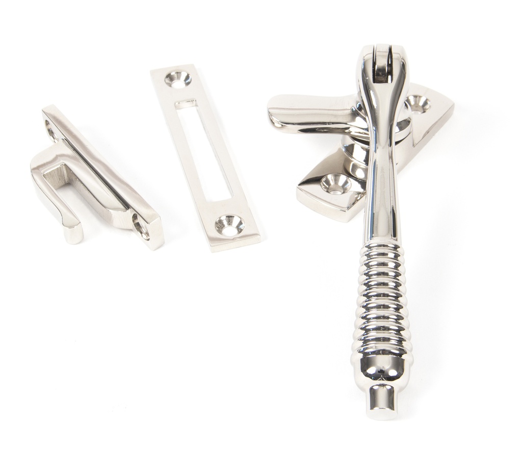 Polished Nickel Locking Reeded Fastener - 83918