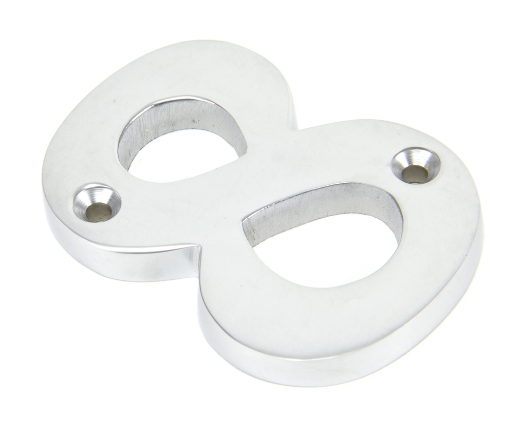 Satin Chrome Numeral 8 - 83928