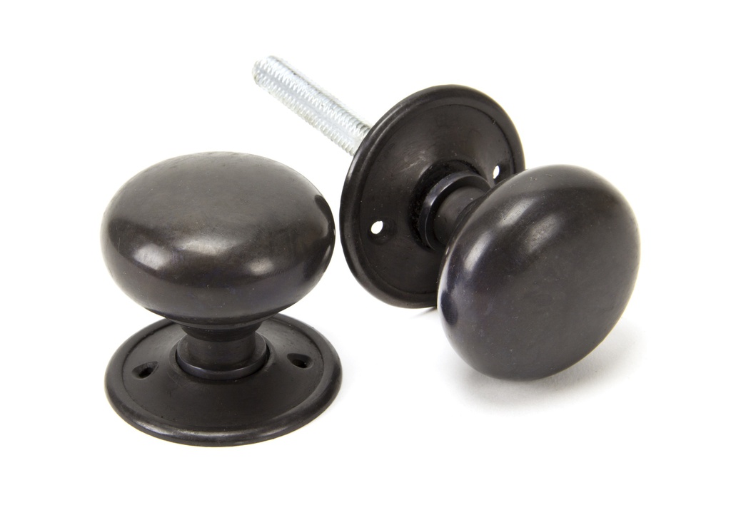 Aged Bronze Mushroom Mortice/Rim Knob Set - 83944