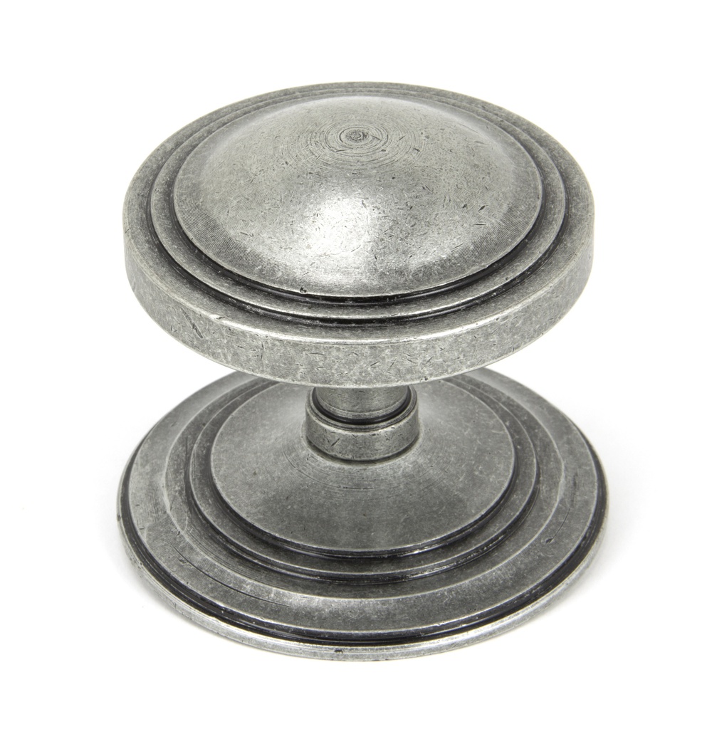 Pewter Art Deco Centre Door Knob - 90069