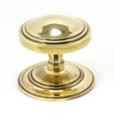 Aged Brass Art Deco Centre Door Knob - 90071