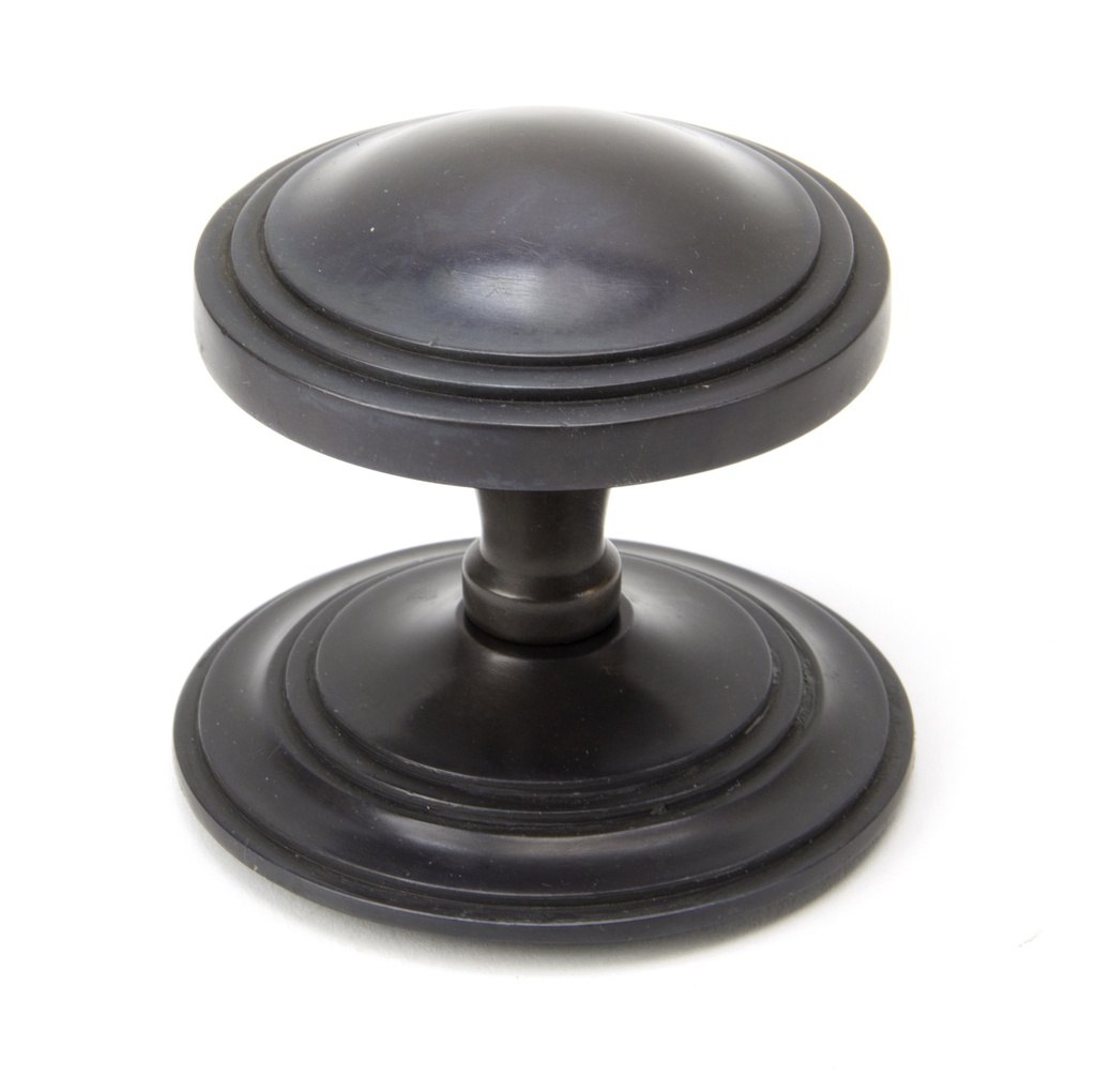 Aged Bronze Art Deco Centre Door Knob - 90072