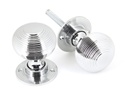 Polished Chrome Heavy Beehive Mortice/Rim Knob Set - 90273