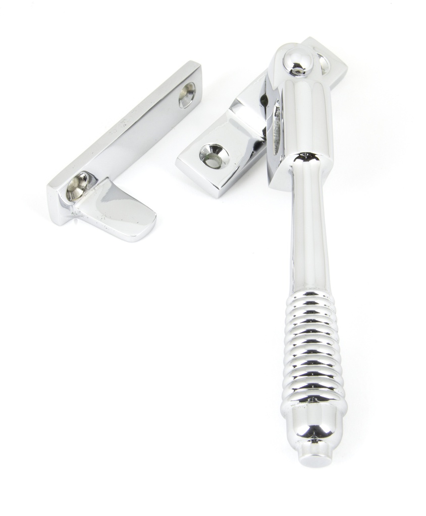 Polished Chrome Night-Vent Locking Reeded Fastener - 90330