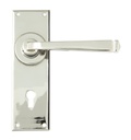 Polished Nickel Avon Lever Lock Set - 90360