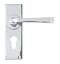 Polished Chrome Avon Lever Euro Lock Set - 90371