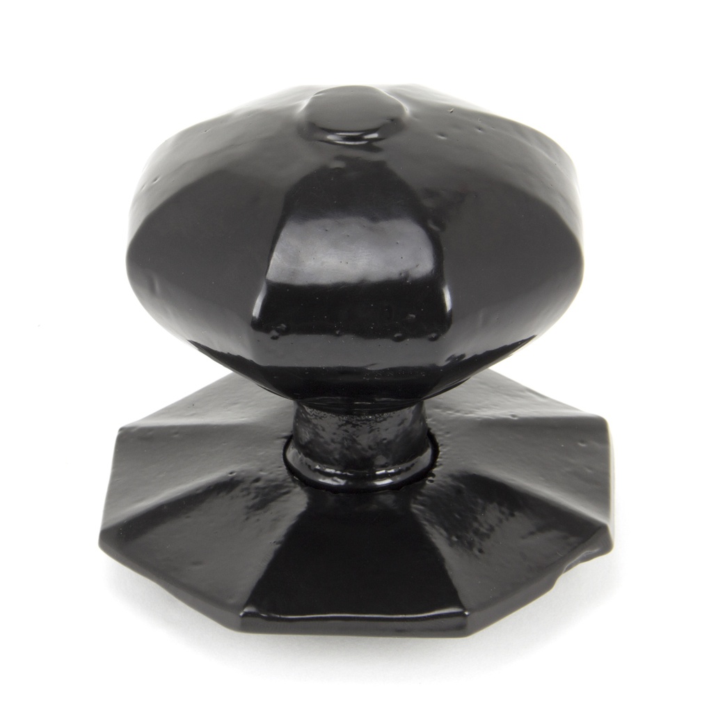 Black Octagonal Centre Door Knob - Internal - 90382