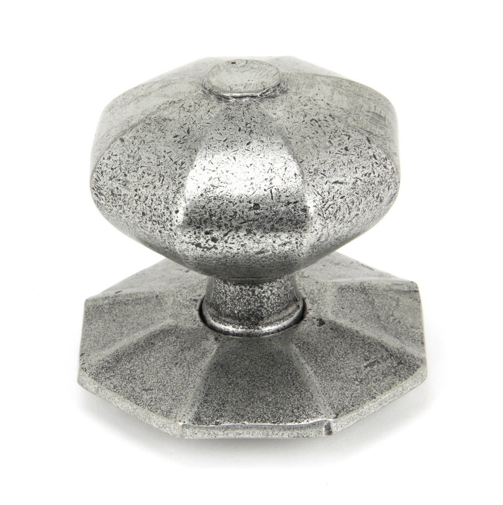 Pewter Octagonal Centre Door Knob - Internal - 90383