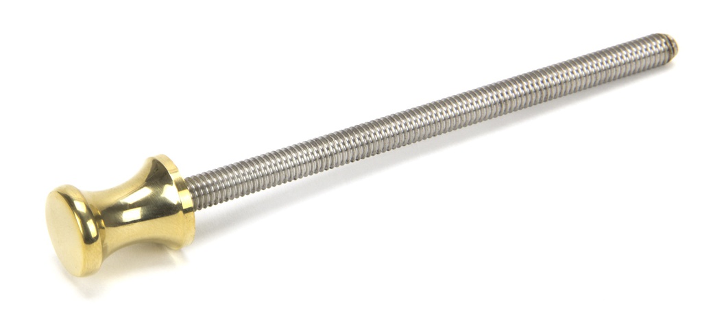 Polished Brass ended SS M6 110mm Threaded Bar - 90437
