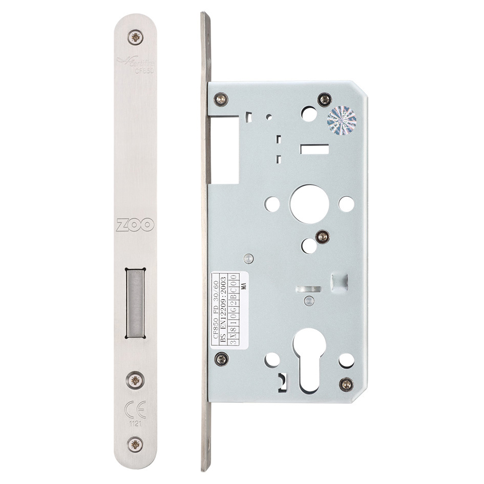 DIN Euro Dead Lock Case 55mm - Radiused Faceplate - SS