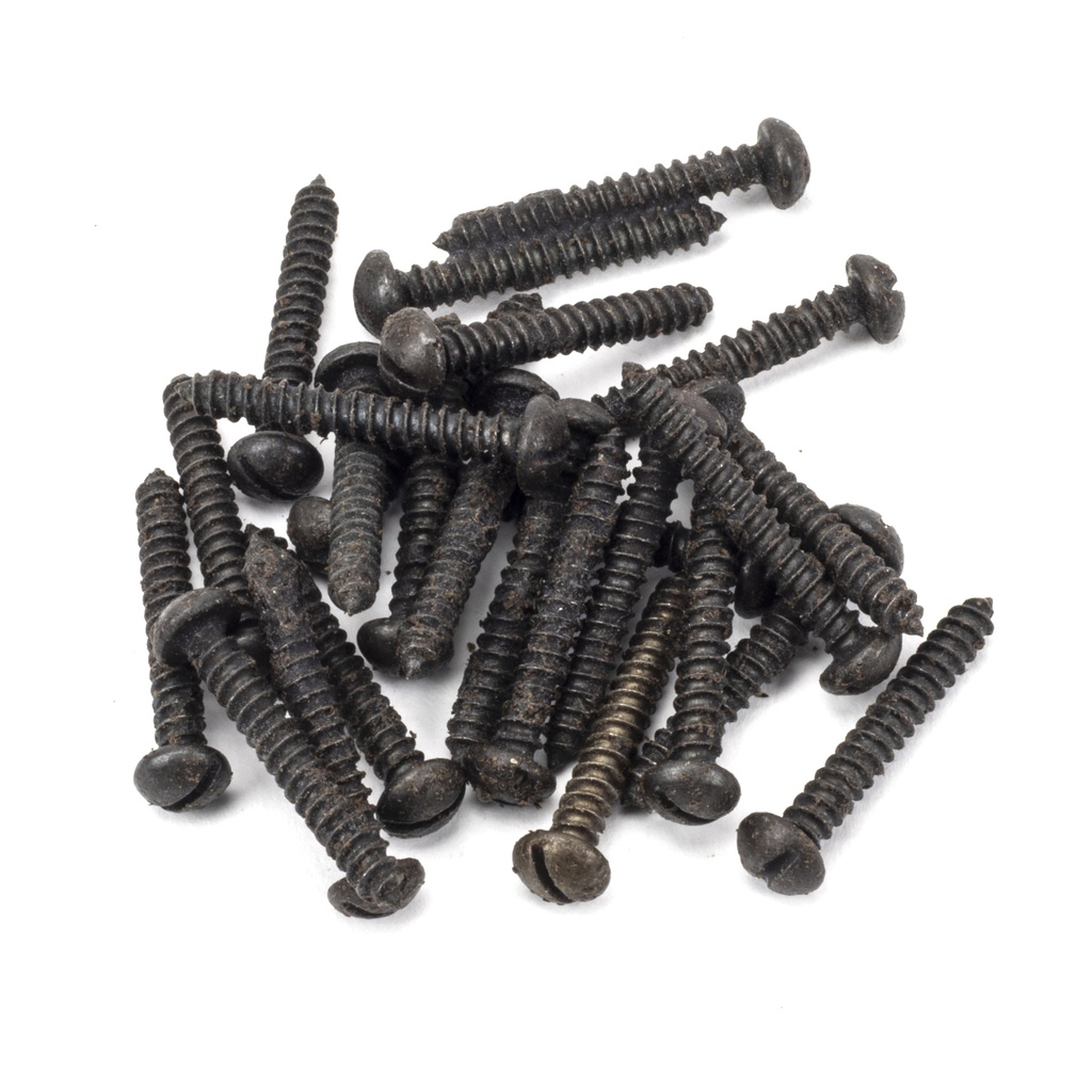 Beeswax 6x1&quot; Round Head Screws (25) - 91138