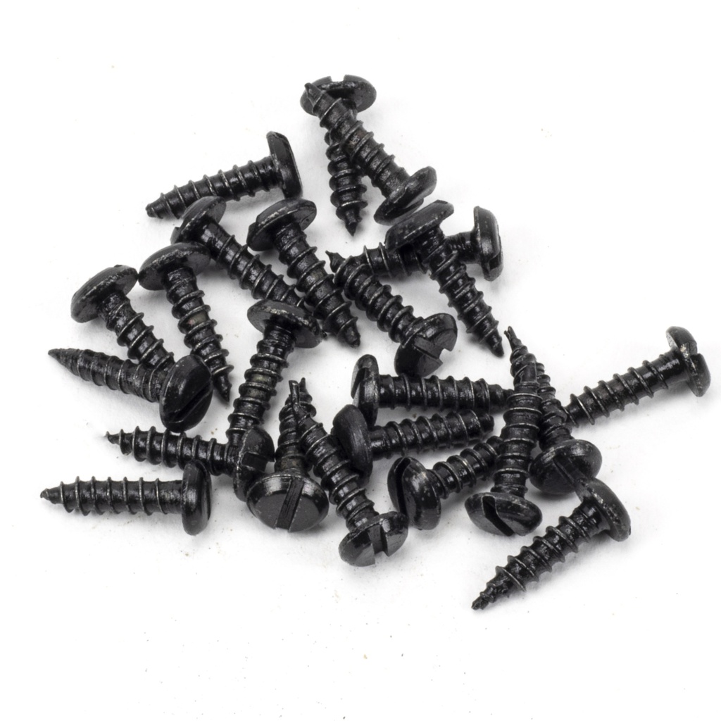 Black 6xÂ½&quot; Round Head Screws (25) - 91156