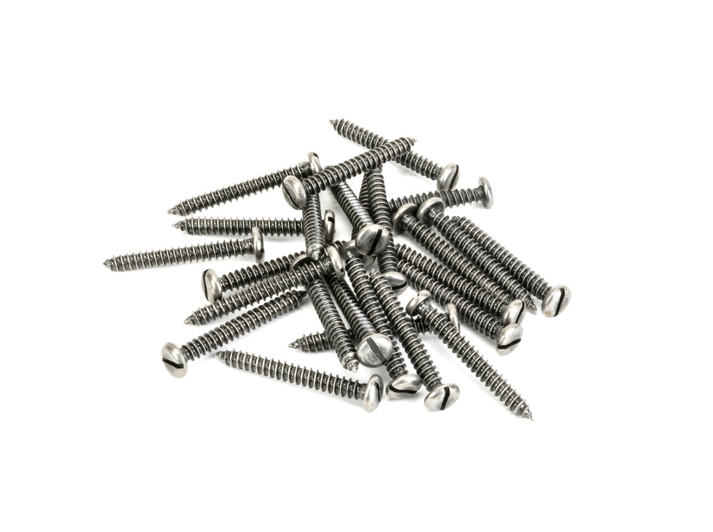 Pewter 10x1Â½" Round Head Screws (25) - 91203