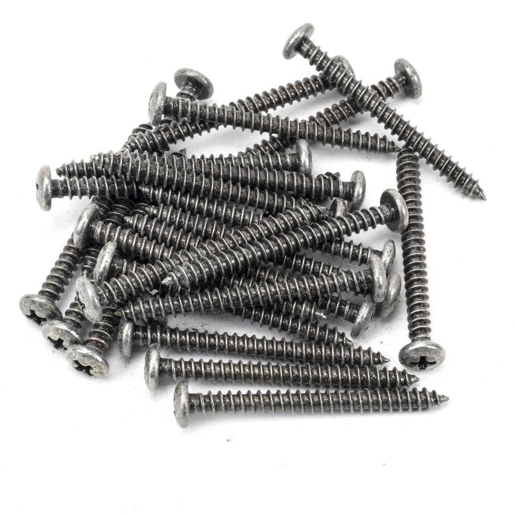 Pewter 10x2" Round Head Screws (25) - 91205
