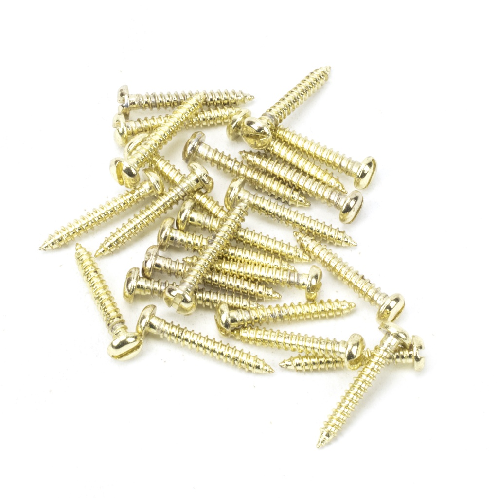 Polished Brass SS 4xÂ½&quot; Round Head Screws (25) - 91256