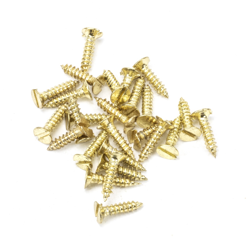 Polished Brass SS 4xÂ½&quot; Countersunk Screws (25) - 91258