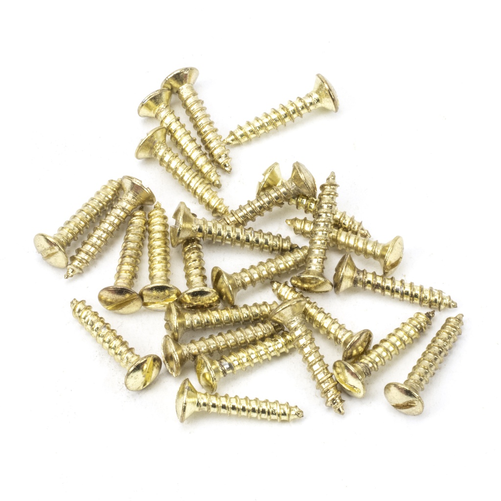 Polished Brass SS 4x¾&quot; Countersunk Raised Head Screws (25) - 91262