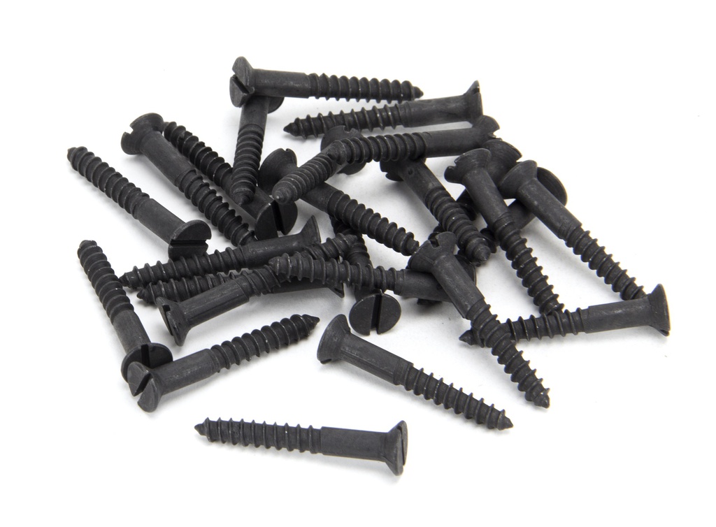 Black 8x1¼" Countersunk Screws (25) - 91290