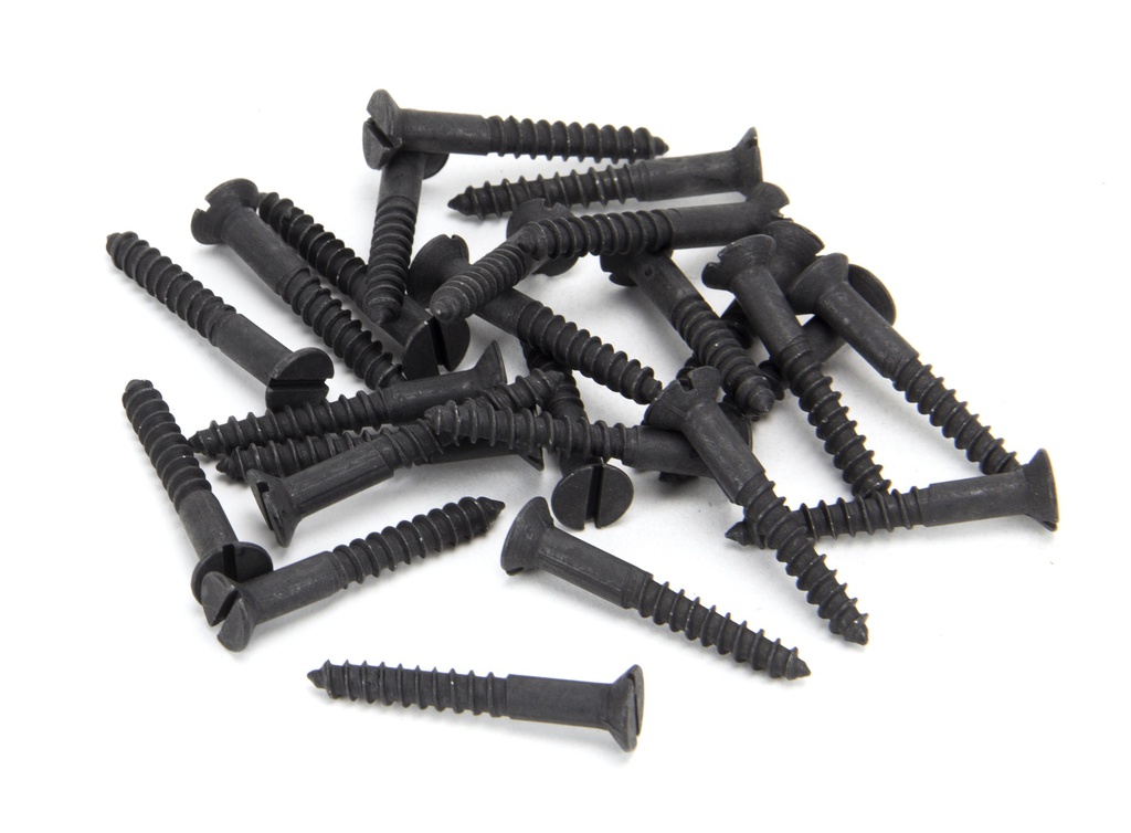 Black 8x1¼&quot; Countersunk Screws (25) - 91290