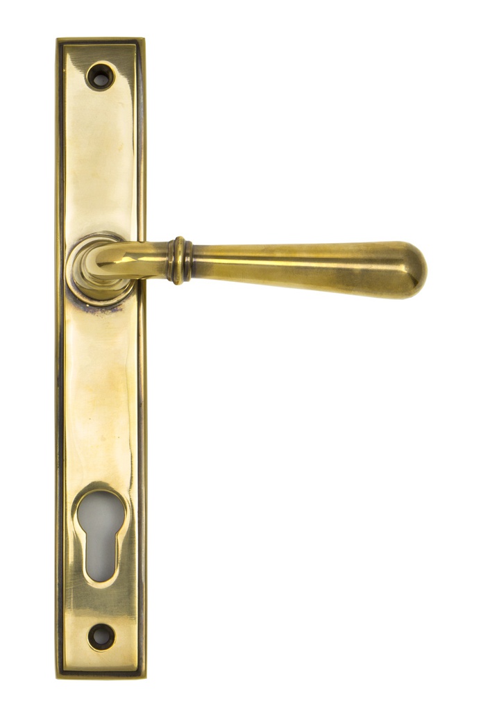 Aged Brass Newbury Slimline Lever Espag. Lock Set - 91413