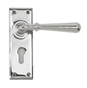 Polished Chrome Newbury Lever Euro Lock Set - 91424