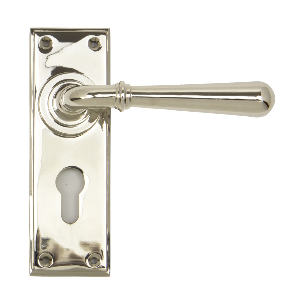 Polished Nickel Newbury Lever Euro Lock Set - 91431