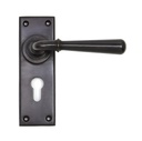 Aged Bronze Newbury Lever Euro Lock Set - 91438