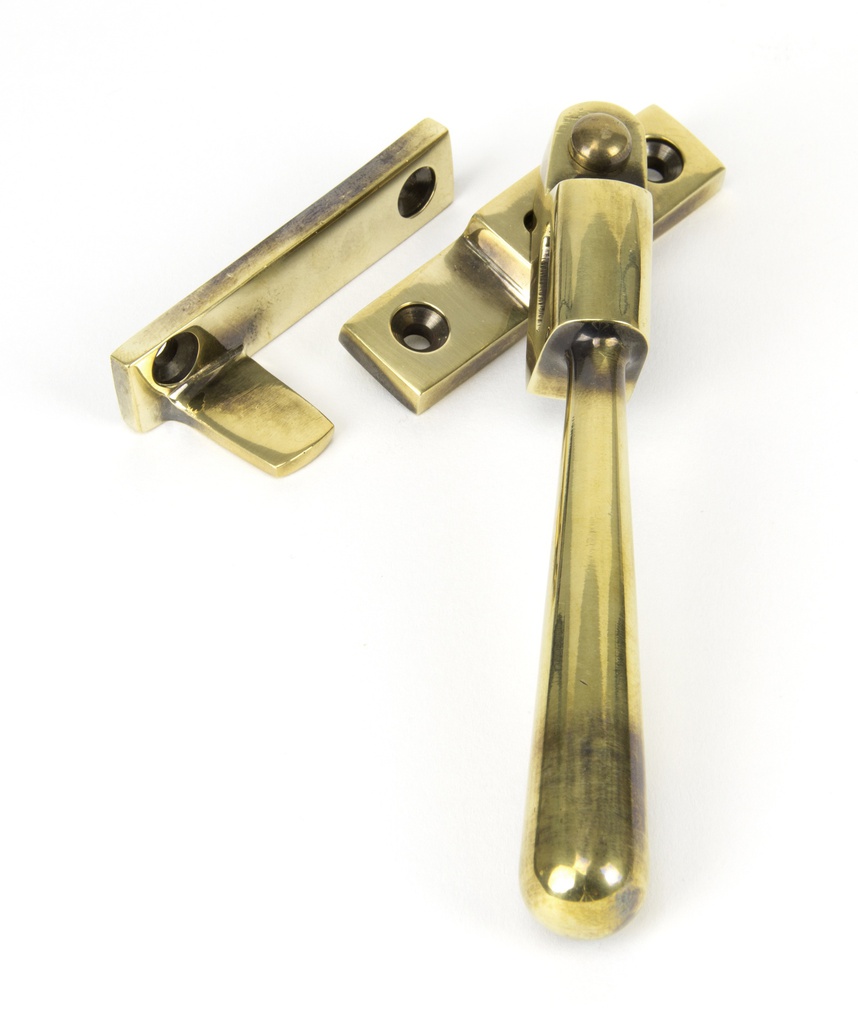 Aged Brass Night-Vent Locking Newbury Fastener - 91442