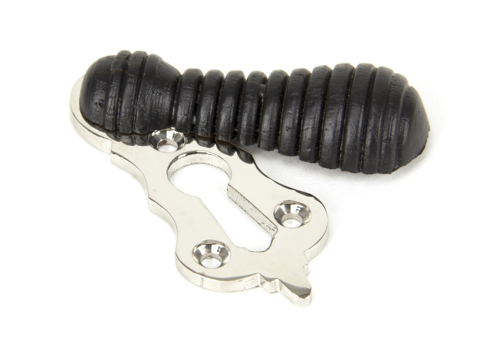 Ebony & Polished Nickel Beehive Escutcheon - 91533
