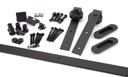 100kg Black Sliding Door Hardware Kit (3m Track) - 91794