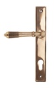 Polished Bronze Reeded Slimline Lever Espag. Lock - 91912