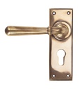 Polished Bronze Newbury Lever Euro Lock Set - 91922