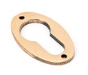 Polished Bronze Oval Euro Escutcheon - 91928