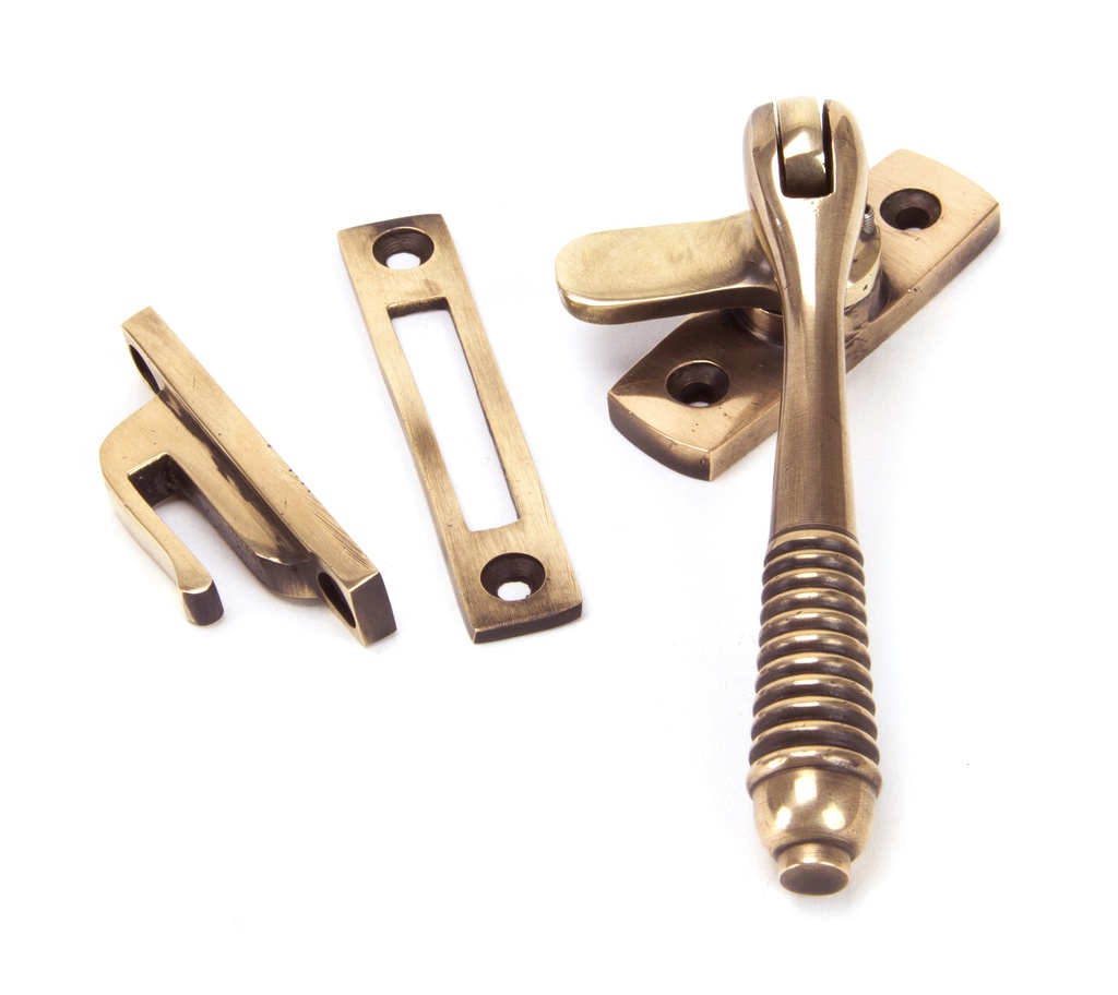 Polished Bronze Locking Reeded Fastener - 91944