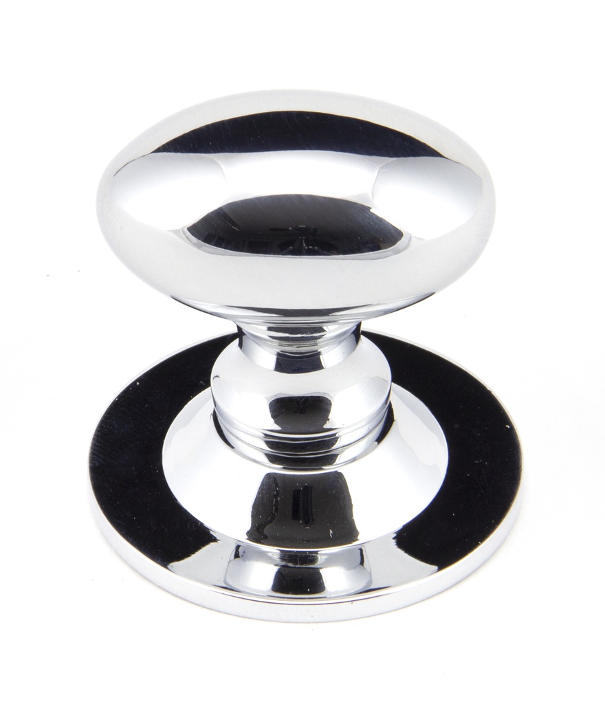 Polished Chrome Oval Cabinet Knob 33mm - 92034