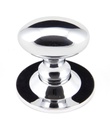 Polished Chrome Oval Cabinet Knob 33mm - 92034