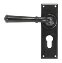 Black Regency Lever Euro Lock Set - 92060