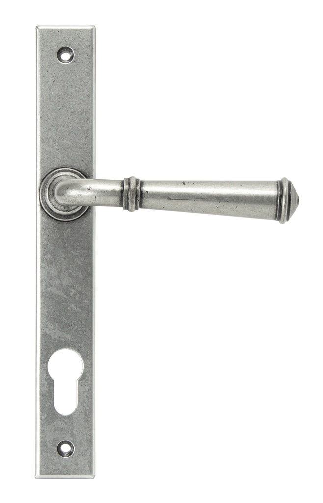 Pewter Regency Slimline Lever Espag. Lock Set - 92062