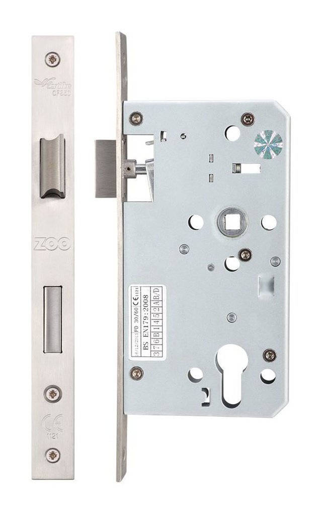 DIN Escape Lock Case 60mm - Square Faceplate - SS