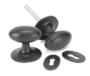 External Beeswax Oval Mortice/Rim Knob Set - 92065