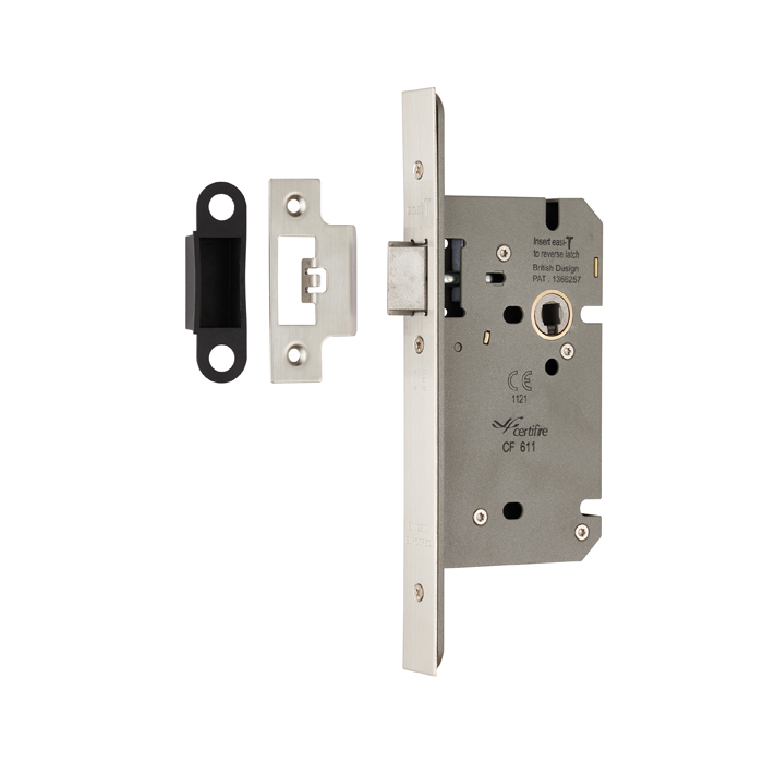Architectural DIN Latch - 60mm - Square Faceplate - SSS
