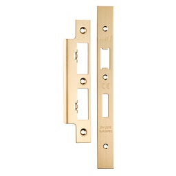 [B1250.505] Forend Strike &amp; Fixing Pack To Suit Architectural DIN Euro Sash/Bathroom Lock - Satin Brass