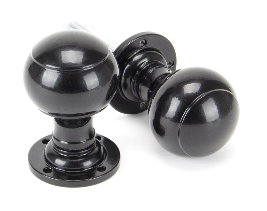 Black Regency Mortice/Rim Knob Set - 92068