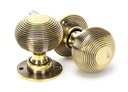 Aged Brass Heavy Beehive Mortice/Rim Knob Set - 83633H