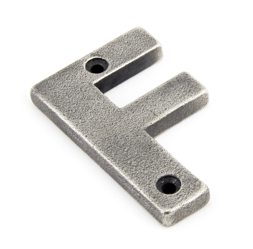 Antique Pewter Letter F - 83803F