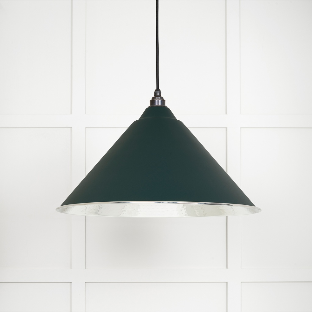 Hammered Nickel Hockley Pendant in Dingle - 45433DI
