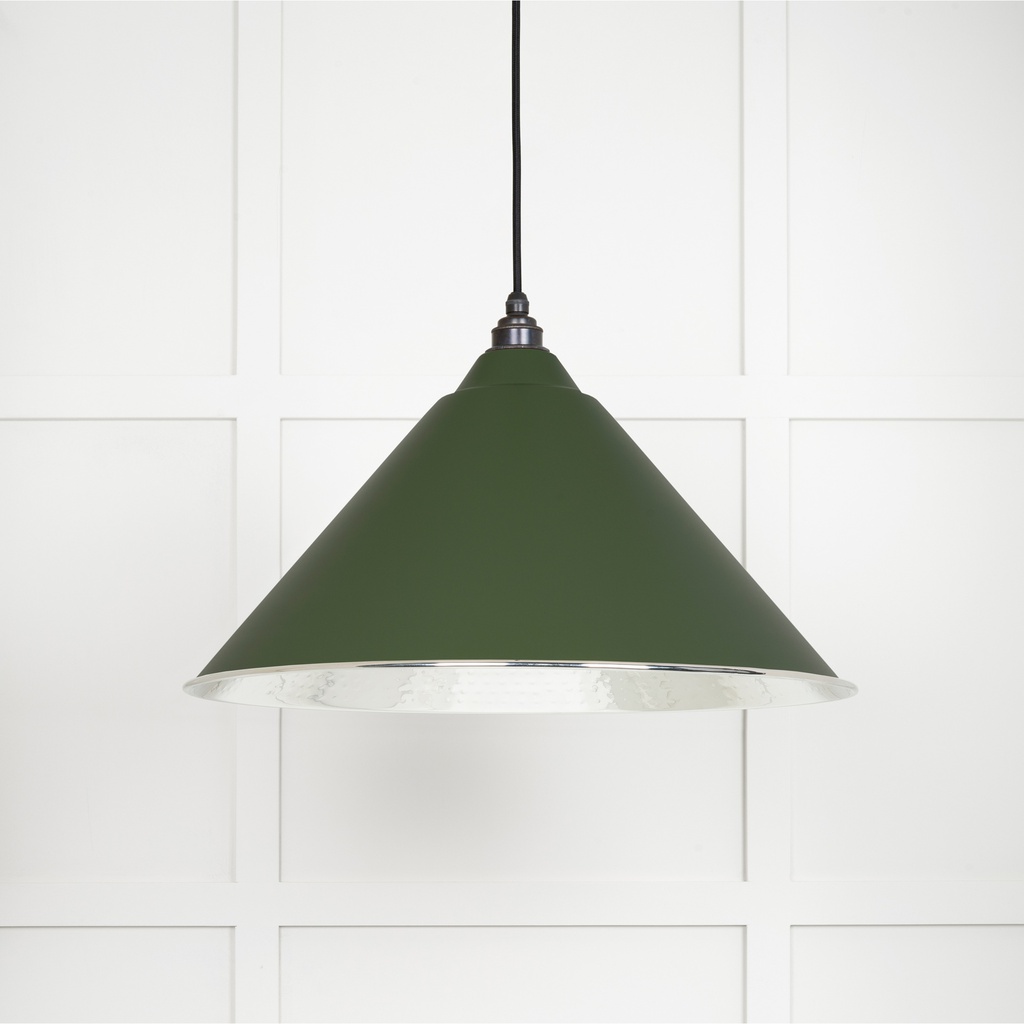 Hammered Nickel Hockley Pendant in Heath - 45433H